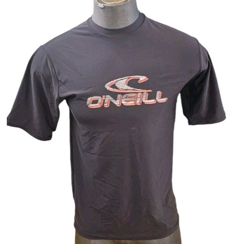 O'NEILL MEN SKINS UPF 50+ UV PROTECTION SHORT SLEEVE SUN Shirt 6 Oz Black